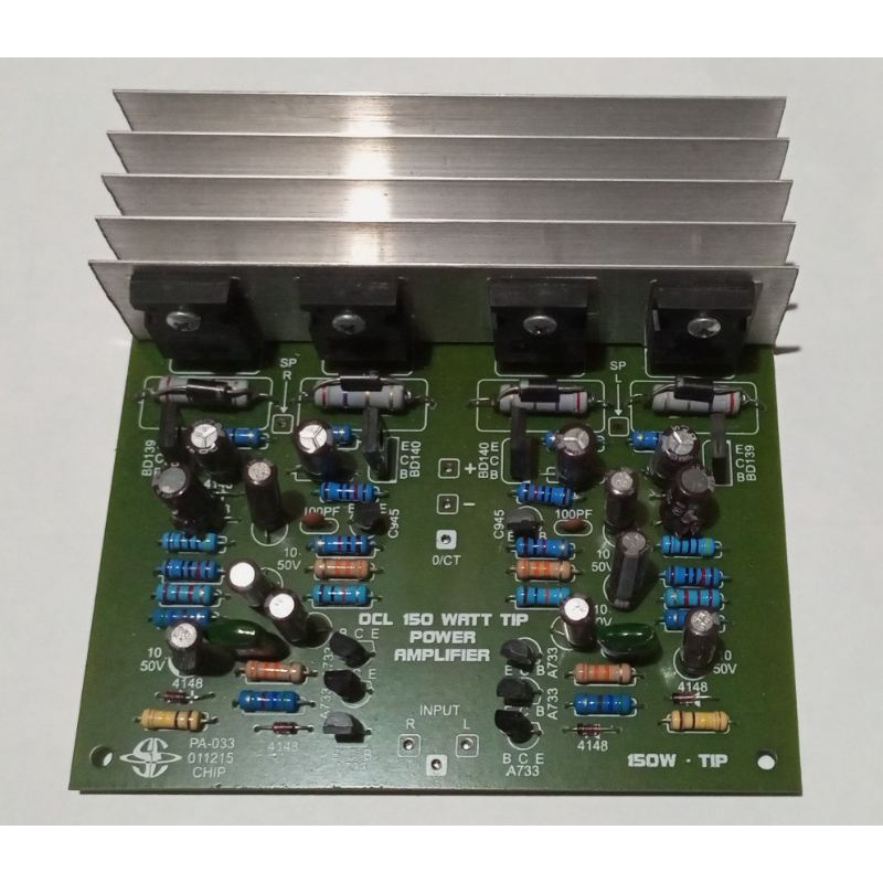 DIY RANGKAIAN KIT AMPLI OCL STEREO POWER AMPLIFIER OCL 150 Watt