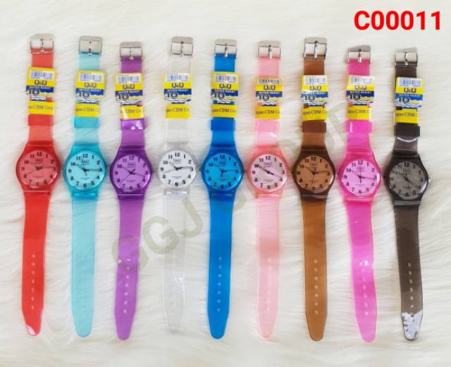 C ( C00011 ) JAM TANGAN TRANSPARAN DEWASA / WATER RESISTANT 3 ATM / TAHAN AIR / HARGA GROSIR