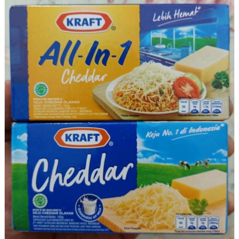 Kraft Cheddar 150gr Keju Cheddar Olahan / All in One 150 gr