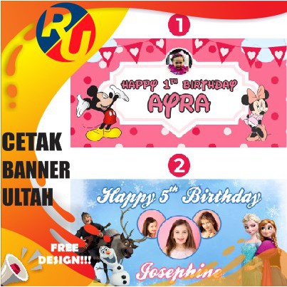 Jual [FREE DESIGN] CETAK BANNER ULTAH ANAK-ANAK | Shopee Indonesia