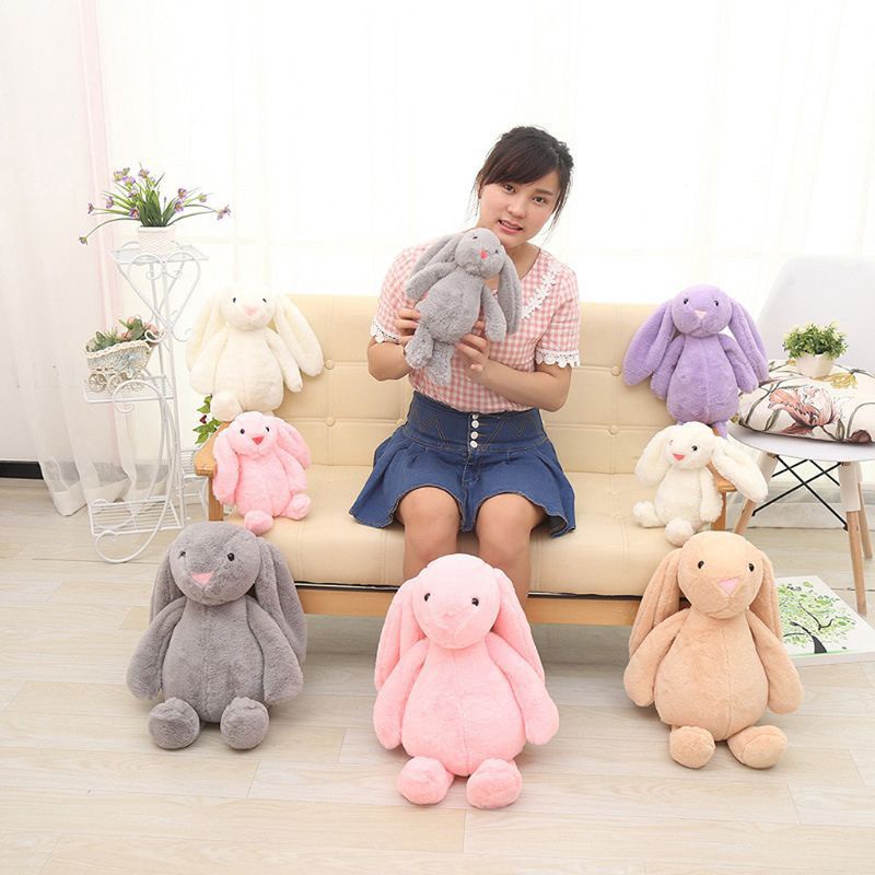 Boneka bunny kelinci berbulu/lustybunny/bunny minky doll lembut