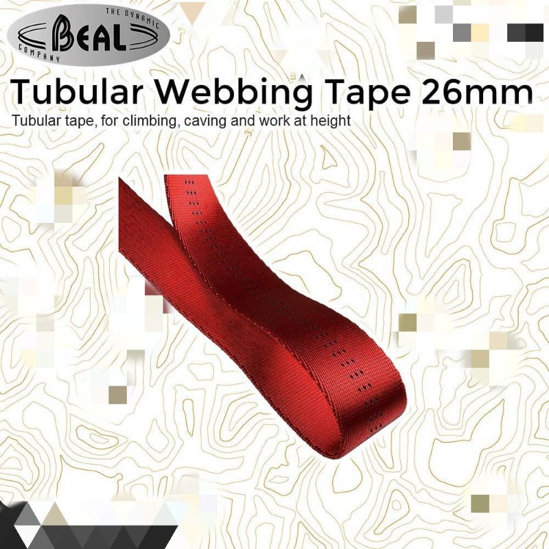 TENDAKI Beal Tubular 26mm Panjang 100 Meter •Tali Webing Beal Original