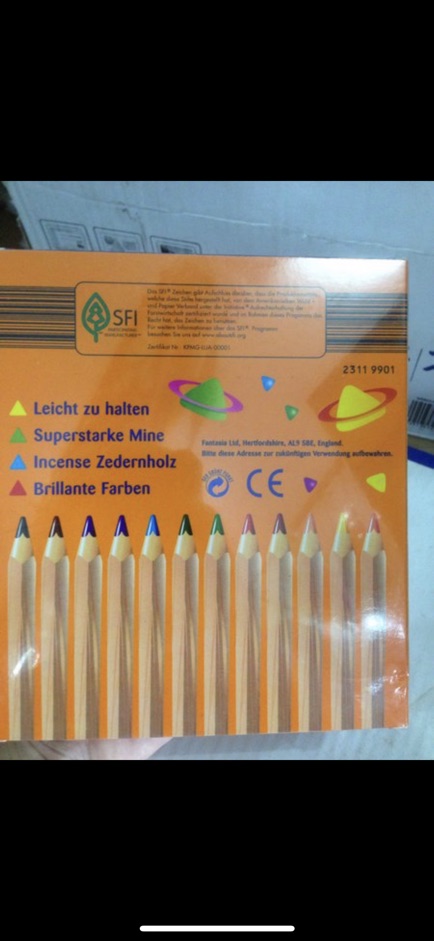 Pensil warna fantasia jumbo 12 warna sisa export kemasan dus-4