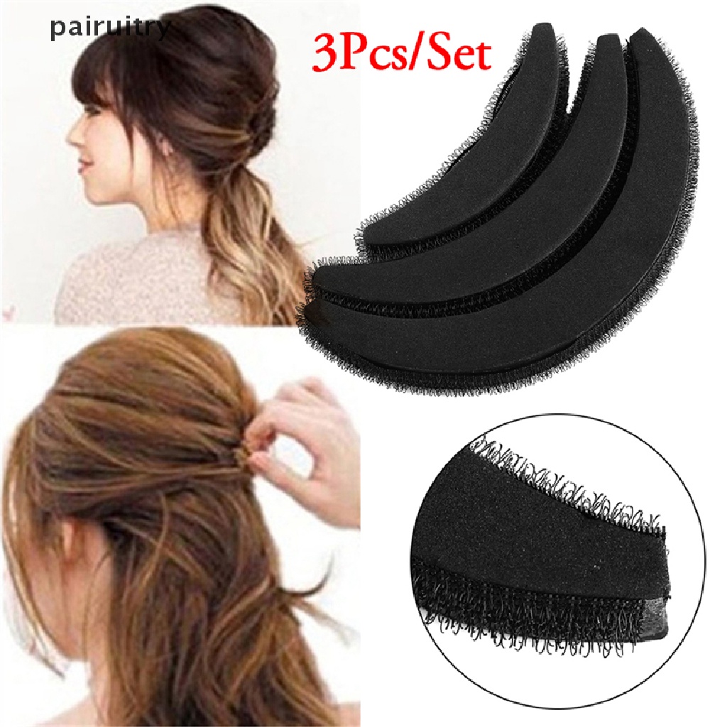 Prt 3Pcs / set Bantalan Penambah Volume Rambut Untuk Aksesoris Wanita PRT