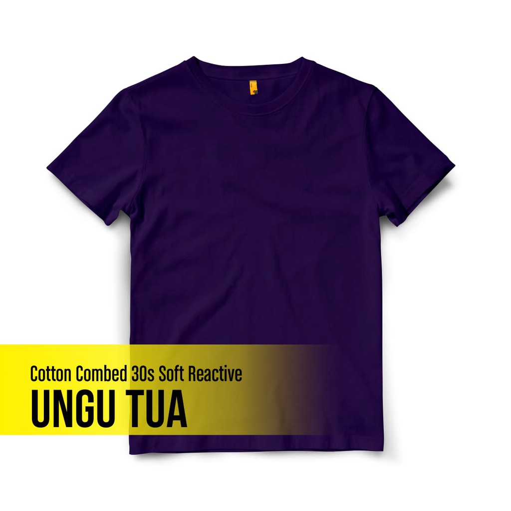 KAOS POLOS UNGU TUA COTTON COMBED 30S