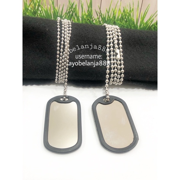 Rantai kalung biji lada panjang 80 cm bisa tempel logo atau stiicker