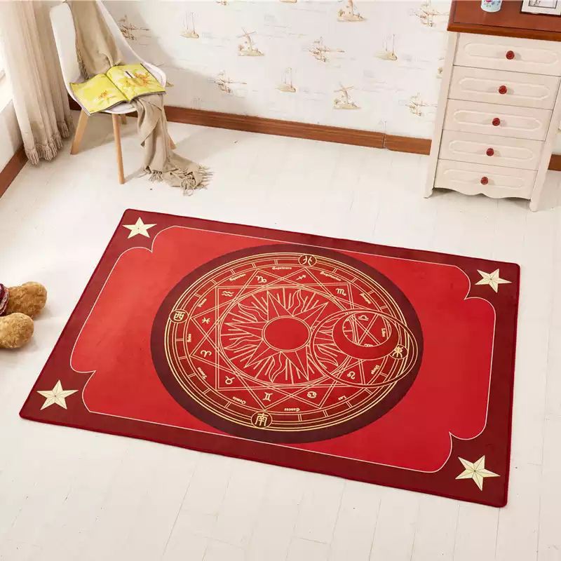 card captor sakura cardcaptor karpet keset persegi