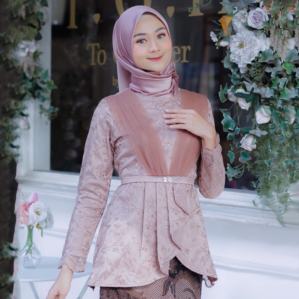 NEW ARIVAL || SET KEBAYA MODERN NUDE Brokat Tille Premium Kebaya Lamaran Dan Wisuda Kekinan Kebaya Modern Sragam Kekinan
