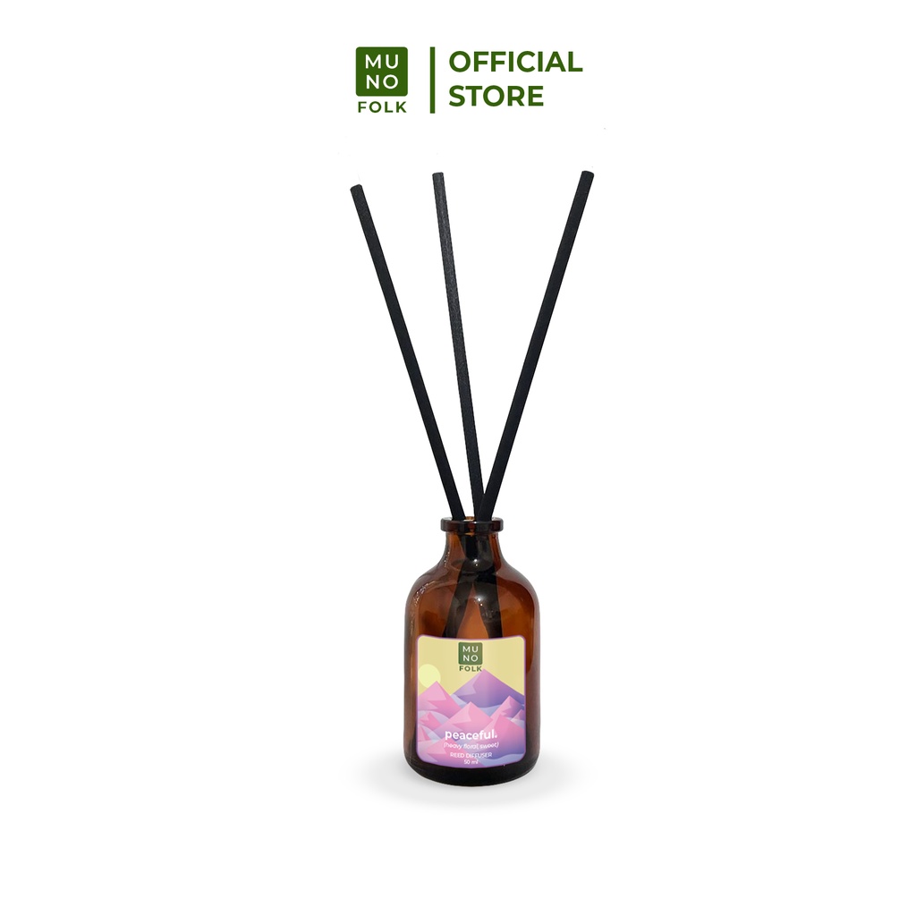 Muno Folk - Reed Diffuser 50ml I Pengharum ruangan aromaterapi-Peaceful