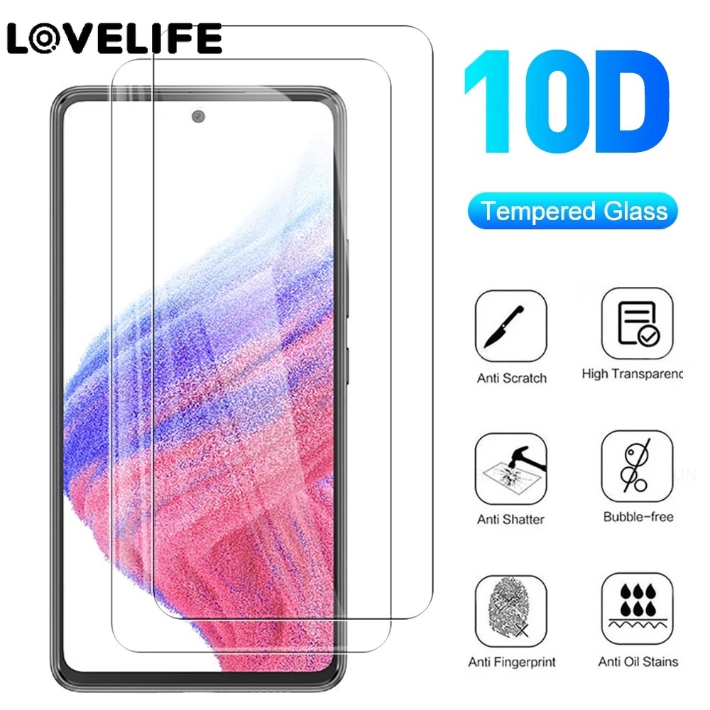 1pc Pelindung Layar Tempered Glass Anti Sidik Jari Untuk Samsung A73 5G