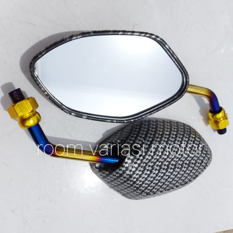 SPION CARBON TWOTONE MINI BEAT VARIO SCOOPY SPACY PCX SUPRA KHARISMA REVO DLL