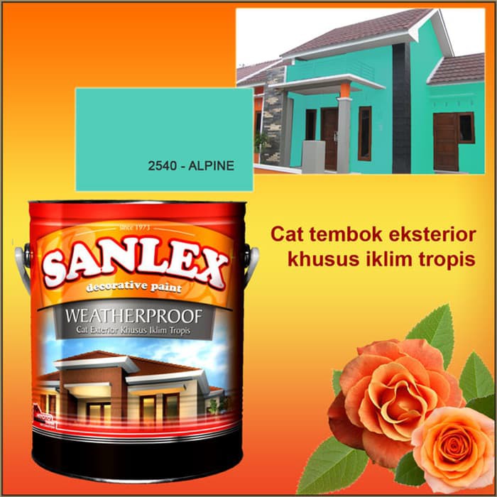 Cat Tembok SANLEX WEATHER PROOF Warna 2540 ALPINE - Galon 4 kg