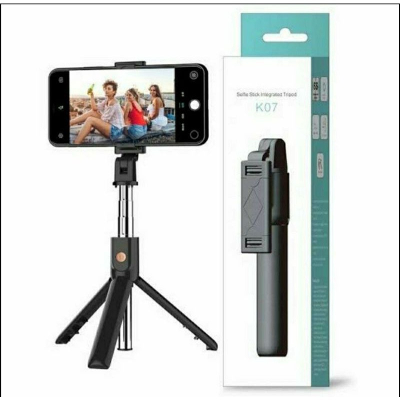 K07 TRIPOD 2 IN 1 MINI DEKSTOP TONGSIS TRIPOD SELFIE STICK BLUETOOTH