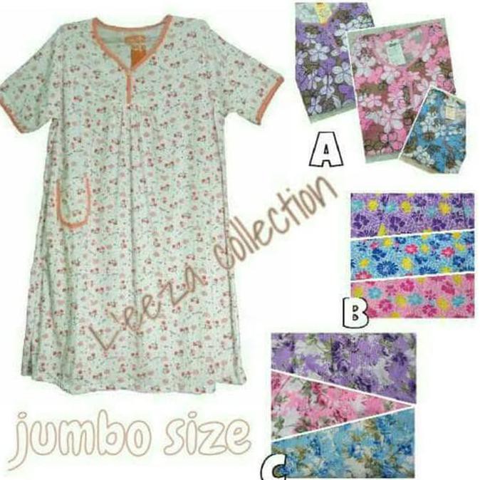 Daster Kaos Jumbo Size ( Big Size ) Bahan Daster Adem