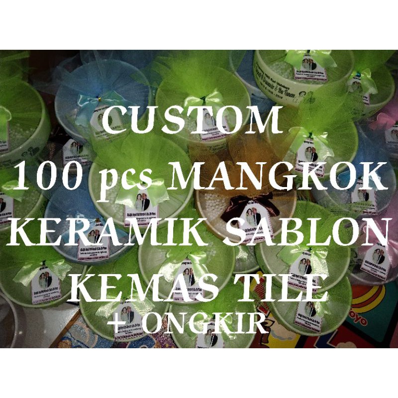 MANGKOK TWOTONE,SABLON,DECAL,SOUVENIR,MURAH,KERAMIK,MANGKOK KERAMIK,TILE