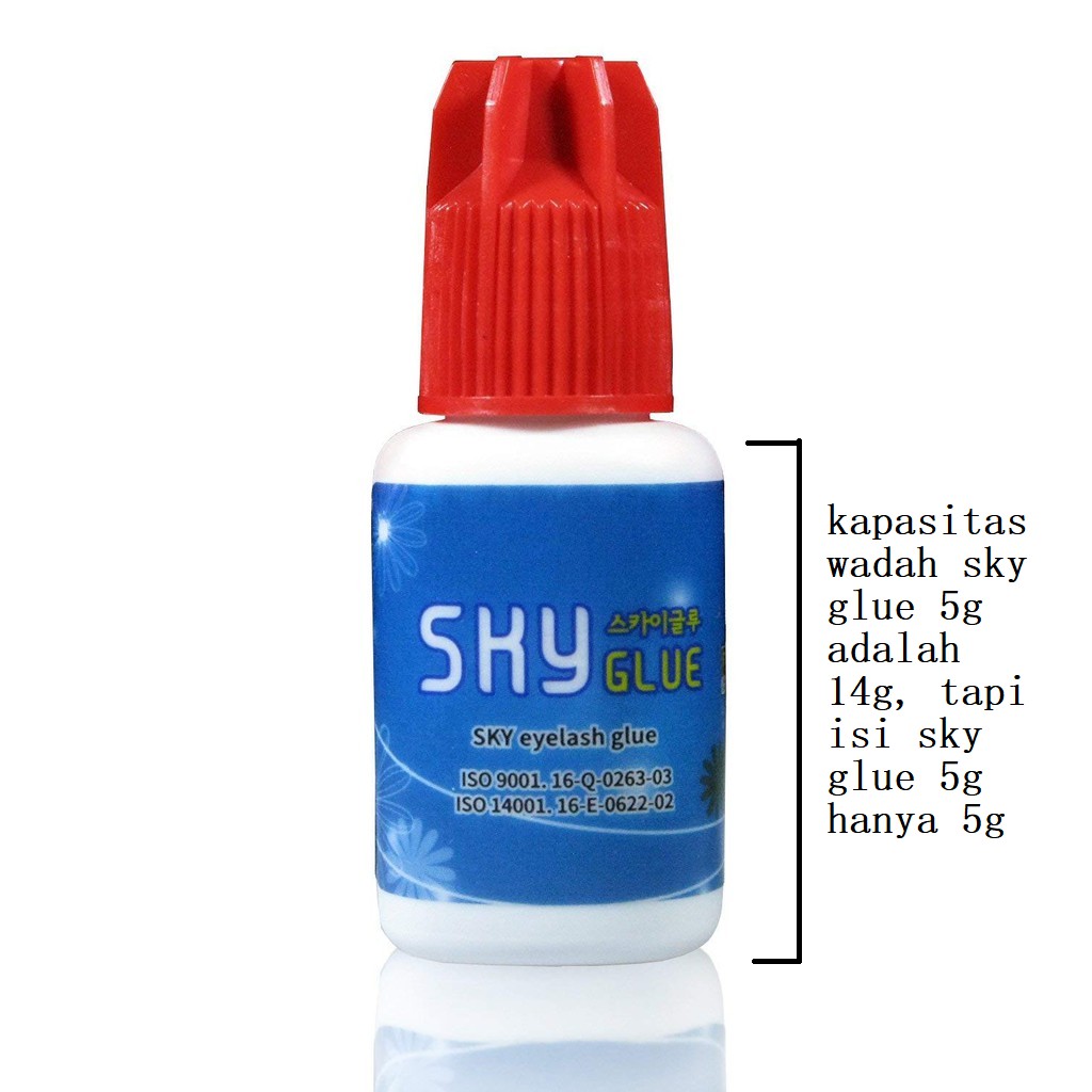 Sky Glue S+ / sky glue tutup merah lem eyelash extension 5 ml &amp; 10ml