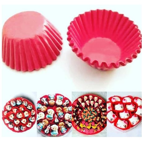 Solid Color Cupcake Liner 50X32X20mm (100pcs)