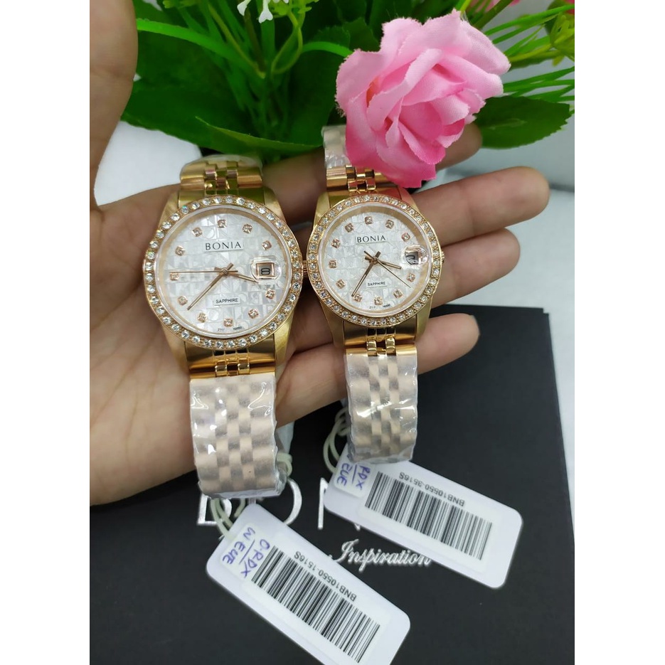 JAM TANGAN WANITA PRIA BONIA B 10550 SAPPHIRE PERMATA ORIGINAL GARANSI RESMI/JAM BONIA BNB 10550