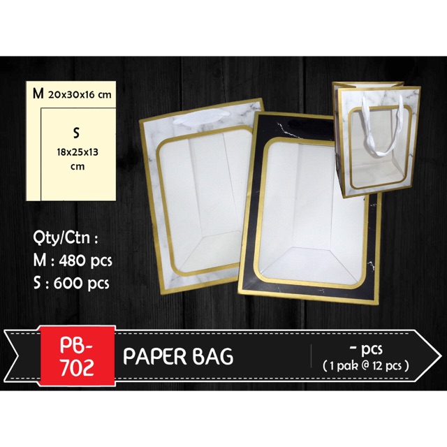 

Shopping bag jendela marmer small satuan paper bag 18 x 25 x 12 cm hampers kue kering