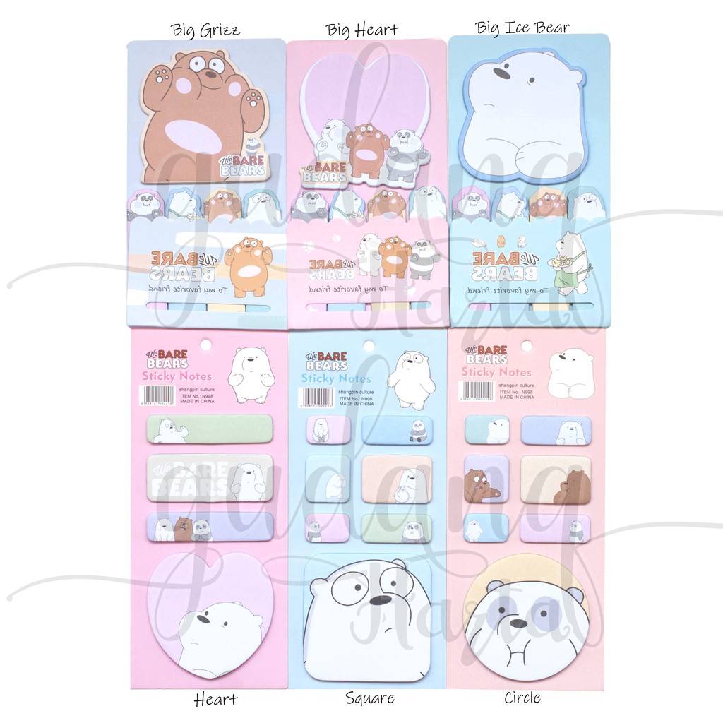 Sticky Notes Bear Beruang Memo Lucu Note Unik Panda DIY Scrapbook GH 301002