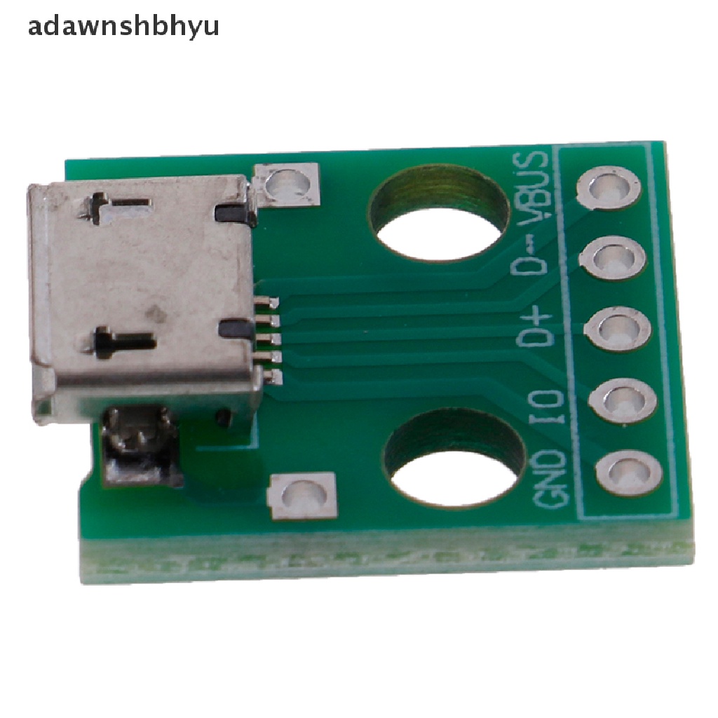 Adawnshbhyu 10Pcs Adaptor MICRO USB to DIP 5Pin Female Connector PCB Converter Board