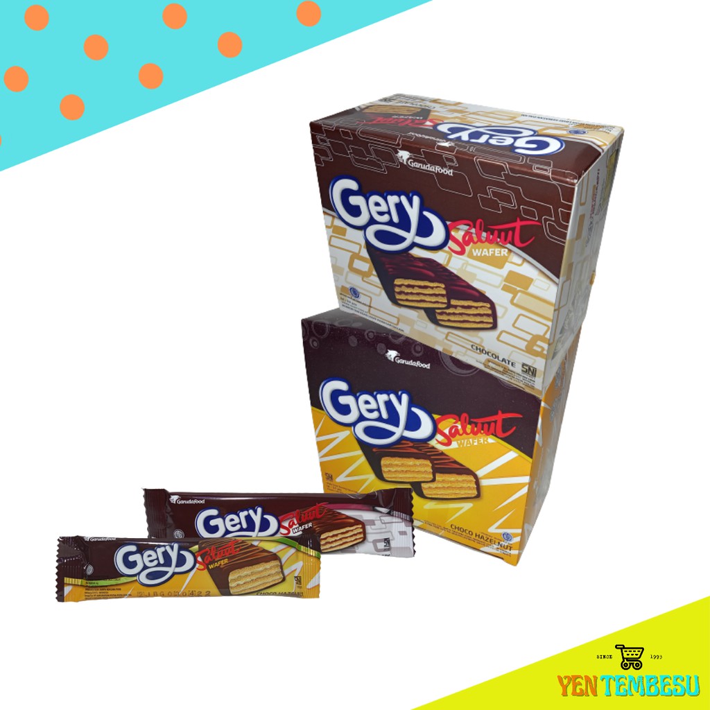 

Gery Saluut Wafer Chocolate 24 Pcs 180g dan Choco Hazelnut 24 Pcs 144g