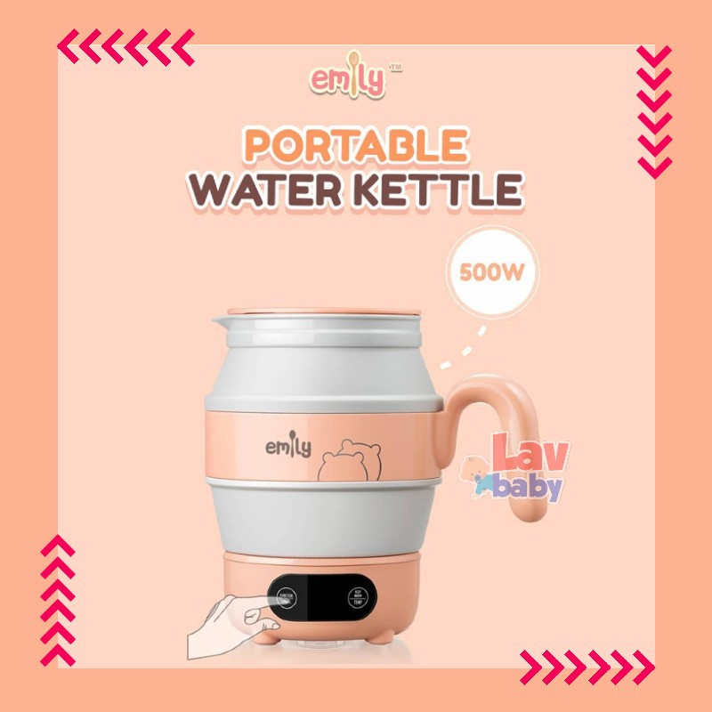 Emily Portable Water Kettle Teko Listrik Pemanas Air 0.6L 600ml LAV