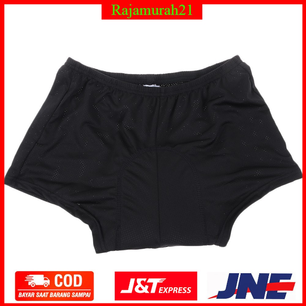 Celana Sepeda/Balight Celana Sepeda RPM Cycling Short dengan 3D Padded Sponge Size M/L/XXL - Black