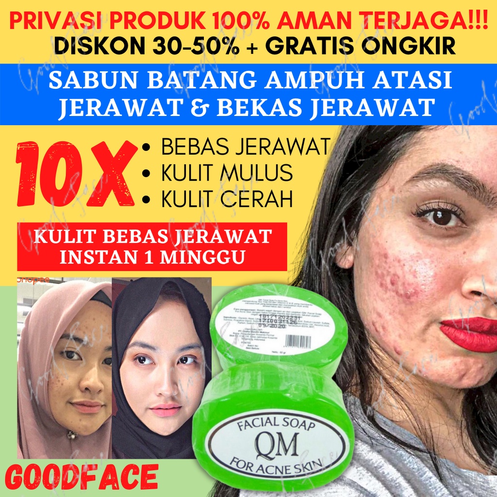 QM FACIAL SOAP FOR ACNE SKIN ORIGINAL BPOM SABUN QM BPOM