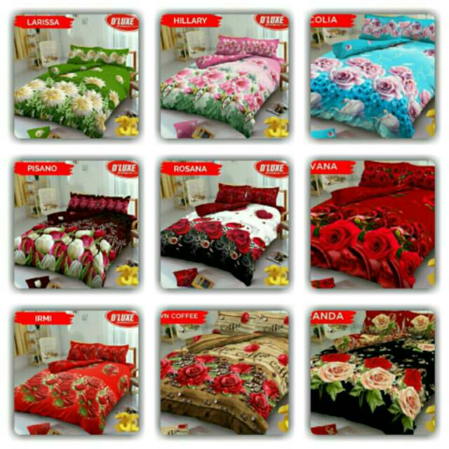 Bedcover kintakun d'luxe queen&king,160&180x200 semua mtif 