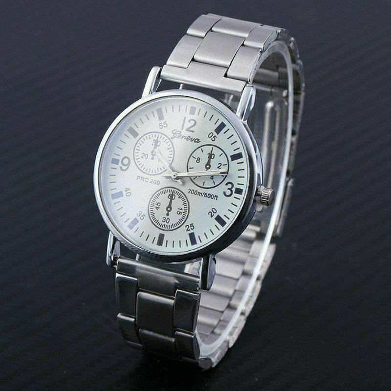 jam tangan elegan model rantai 3 titik analog bahan stainless steel cocok buat cowok cewek harga murah