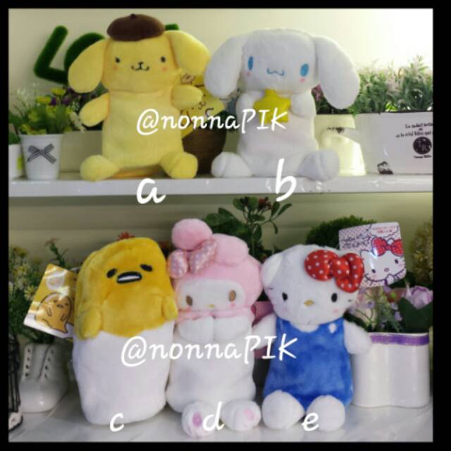 Tempat Pensil Sanrio Original POMPOMPURIN - CINAMMONROLL - GUDETAMA - MY MELODY - HELLO KITTY IMPOR