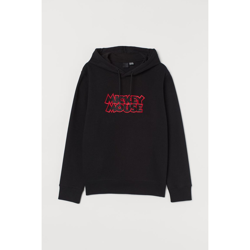 Hoodie Jaket H&M hnm Mickey Mouse Black Original