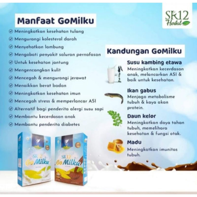 

SUSU KAMBING ETAWA/SUSU IBU HAMIL/GOMILKU SR12/MENCEGAH OSTEOPOROSIS/MENYEHATKAN JANTUNG/ASAM URAT/KOLESTEROL/PENAMBAH BERAT BADAN/MENCERDASKAN OTAK