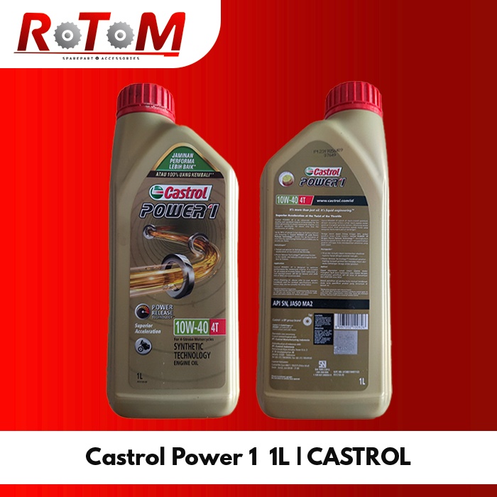 Oli Mesin SAE 10W-40 Castrol Power 1 1L | CASTROL