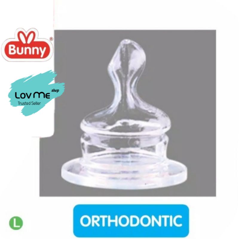 lov me❤ Lusty Bunny Orthodontic Silicone Nipple gepeng Refill Dot Pentil Bayi DN5602 DN5601 Ukuran S M L