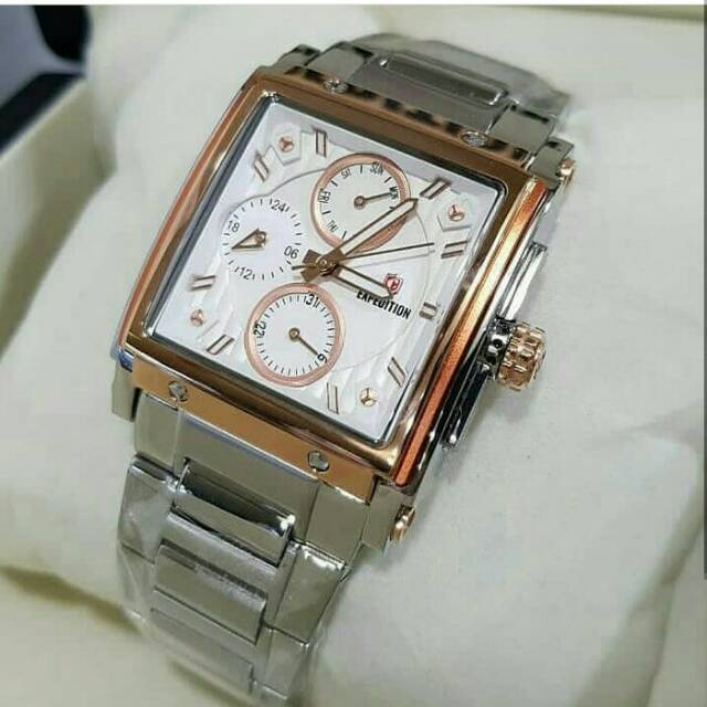 JAM TANGAN WANITA EXPEDITION 6731 CEWEK SILVER ROSEGOLD ORIGINAL