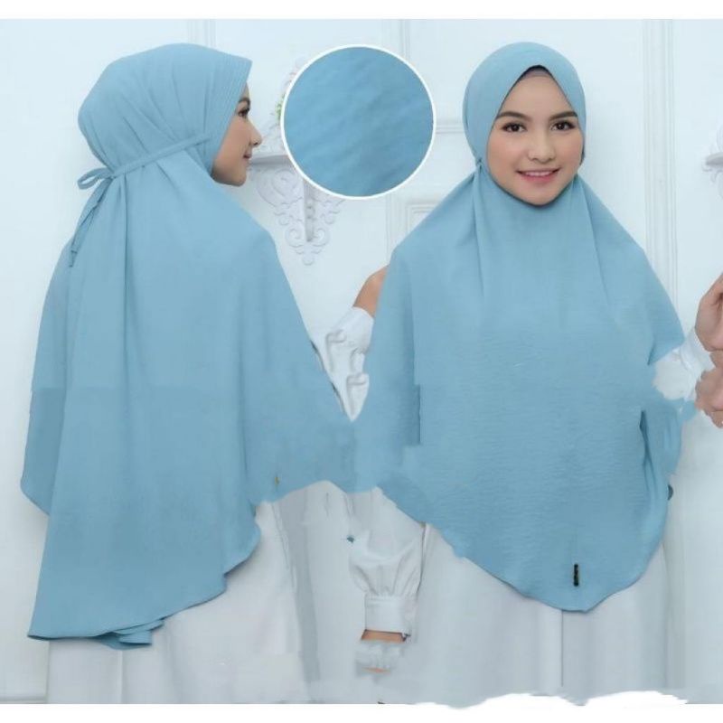 JILBAB PET TALI CRINKLE AIRFLOW/ SIZE L HIJAB MARYAM PET TALI IKAT BELAKANG