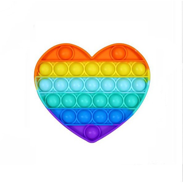 MAINAN ANAK POP IT MURAH POPIT SQUARE RAINBOW MULTICOLOR FIDGET PUSH BUBBLE PENGHILANG STRESS COD-LOVE