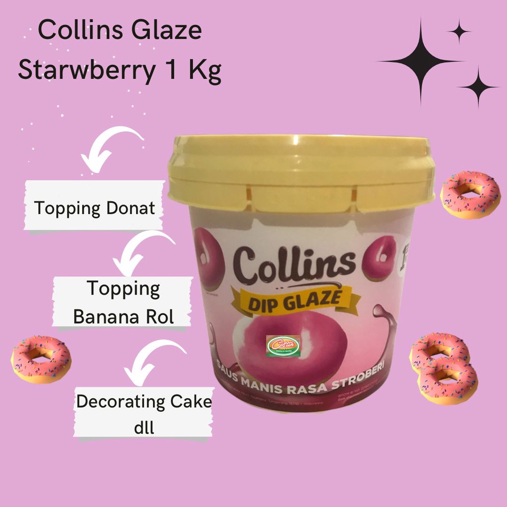 

Collins glaze Strawberry 1kg