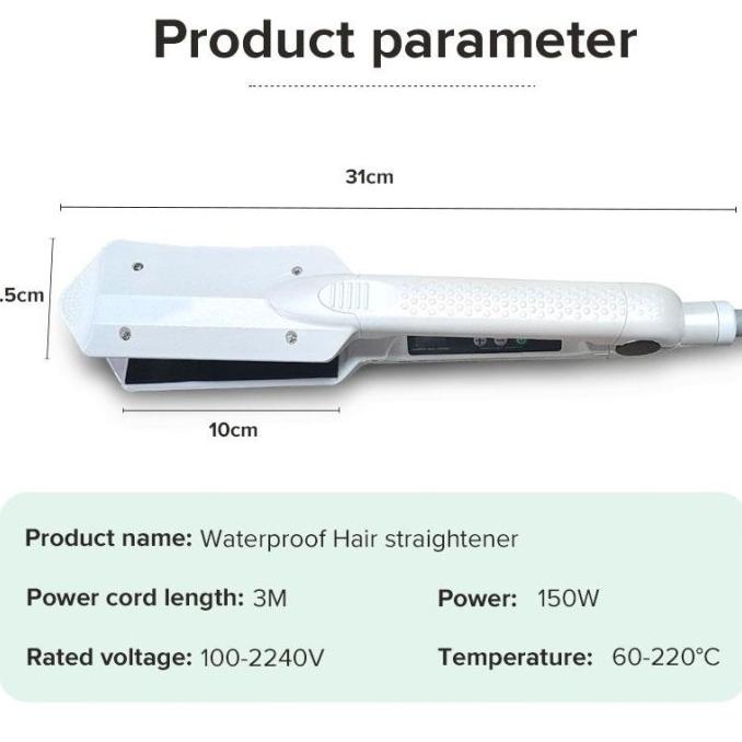 Ubeator Waterproof Hair Straightener Heating Touch Screen Flat Iron Iwlbbeun3U