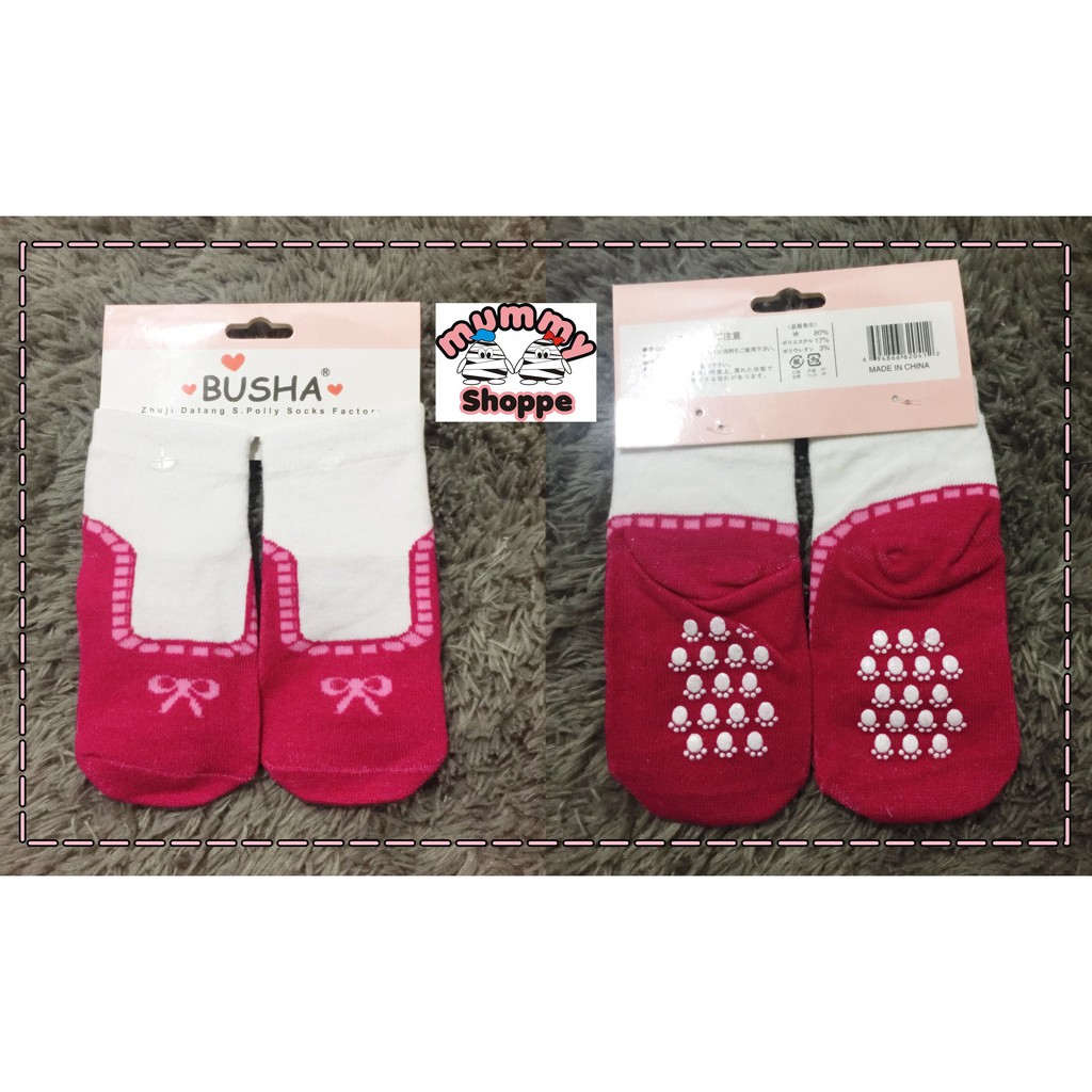 Kaos Kaki Bayi Anti Selip merk Busha Motif Lucu