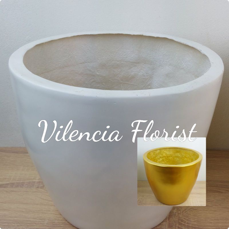 Pot vas bunga fiber untuk  dekorasi