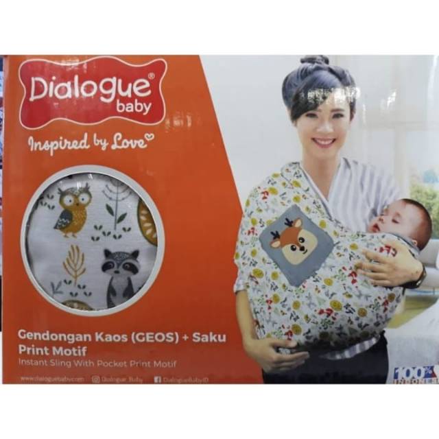 Gendongan kaos GEOS Motif Print Kantong Geos Dialogue