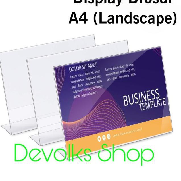 

Great Sales TEMPAT BROSUR / TENT HOLDER AKRILIK DISPLAY LANDSCAPE A4 TIPE L SZ36L