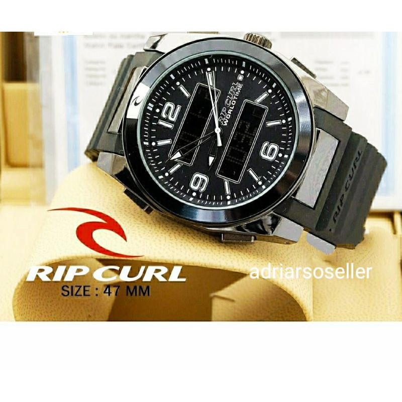 Terlaris Jam Tangan Pria Ripcurl World Time Rubber Strap_Super