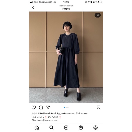 trick and tricky ghia dress black