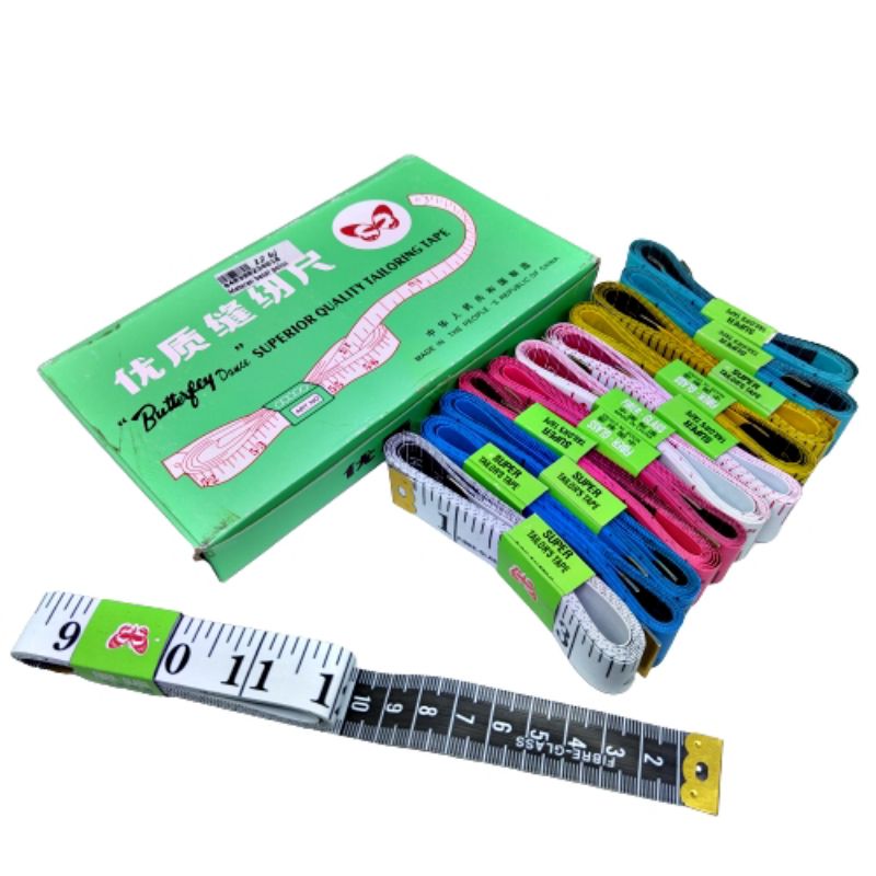 [ERA] Meteran Kain Tailoring Tape Butterfly 150cm grosir 12pcs