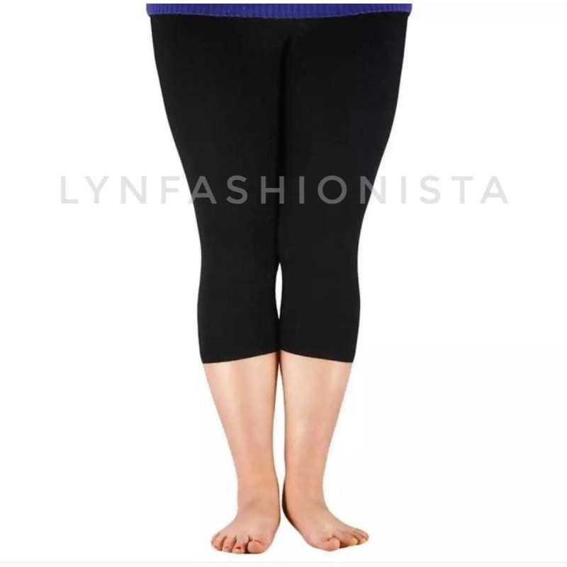 (3SIZE)LEGGING WANITA BAWAH LUTUT KAOS SPANDEK RAYON GRADEE A TEBAL/CELANA LEJING PENDEK DALAMAN WANITA MURAH