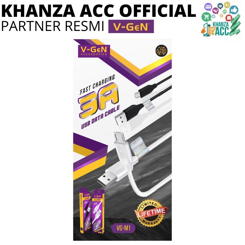 KHANZAACC V-GeN VG-M1 Kabel Data Micro USB Fast Charging 3A